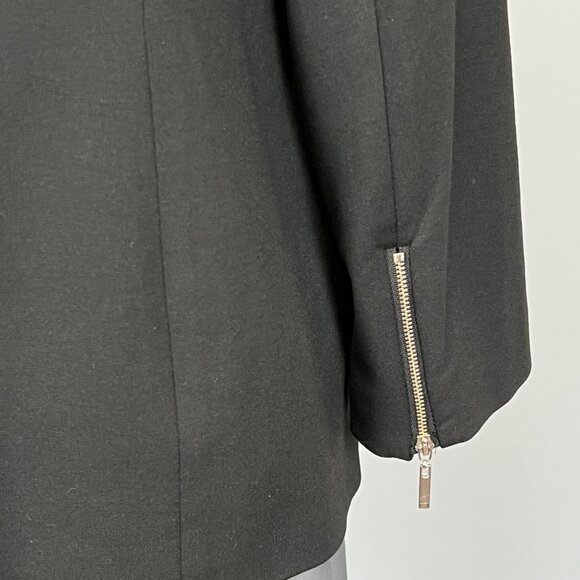 Kasper Womens Plus Black Notch Collar Blazer Zip Cuffs Single Button size 22W - Picture 8 of 13